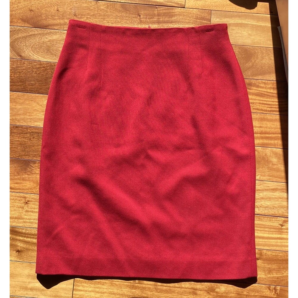 Jones New York Red Wool Skirt 10